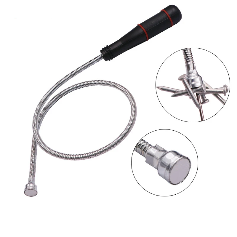 

Foldable Strong Magnetic Pickup Tool Metal Flexible Pick Up Tool Suction Bar Magnet Spring Grip Grabber Portable Hand Tools