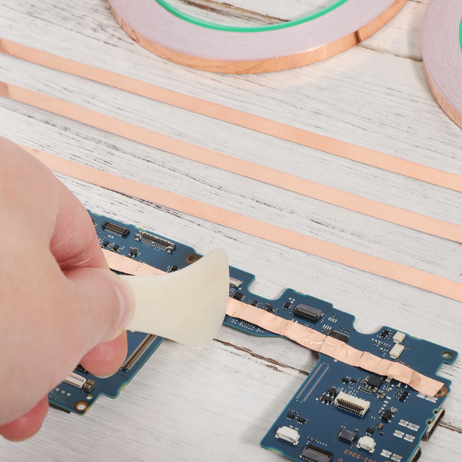 

10M Copper Foil Tape High Adhesion Conductive Self Adhesive For Electronics Guitar Shielding Stained Glass Crafts Diy Projects