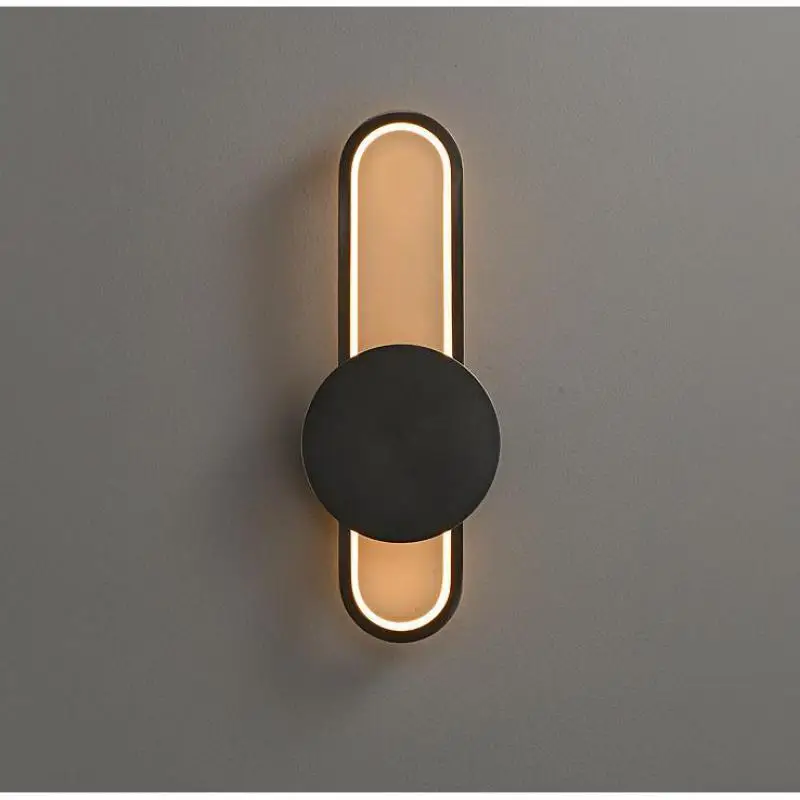 All-copper Circular LED Wall Lamp Nordic Simple Bedroom Bedside Light Modern Creative Corridor Living Room Wall sconce for Home