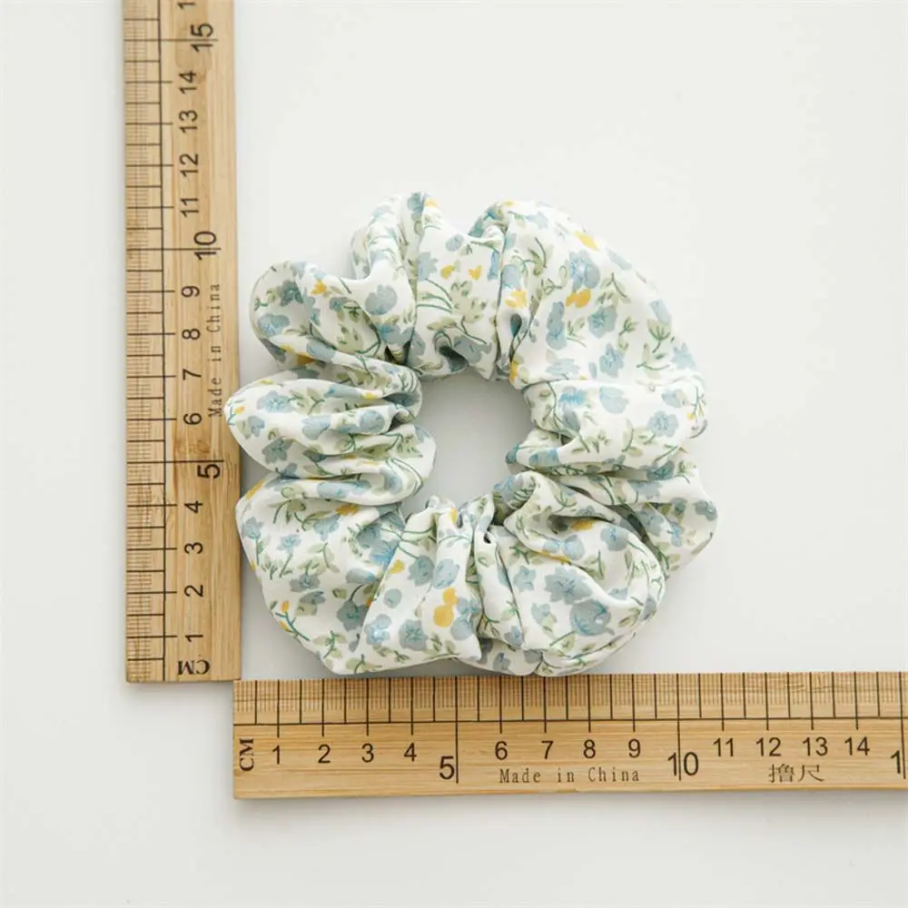 Intestine Chiffon Print Girl Hair Ring Korean Style Scrunchies Female Hair Accessories Floral Hair Scrunchies Elastic Hair Rope