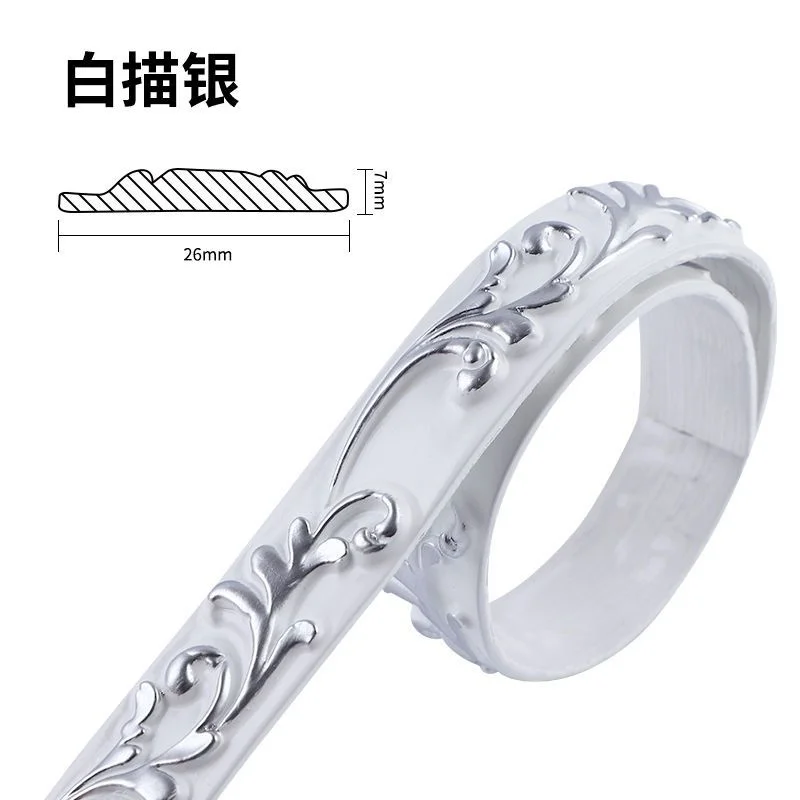 

[Decorative Beautiful Edge ] - Mirror Frame Self-Adhesive TV Background Wall pvc Living Room Decoration Line Doo