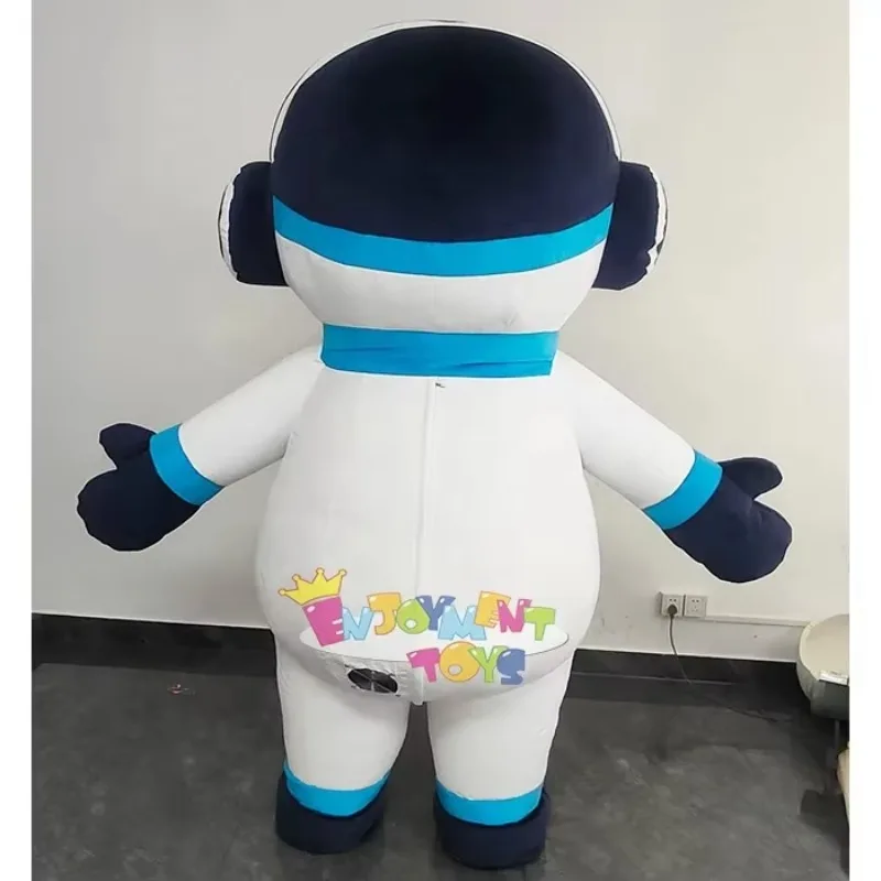 New Inflatable Snowman Mascot Adult Size Performance Set with Headphone Design Costumes No Battery