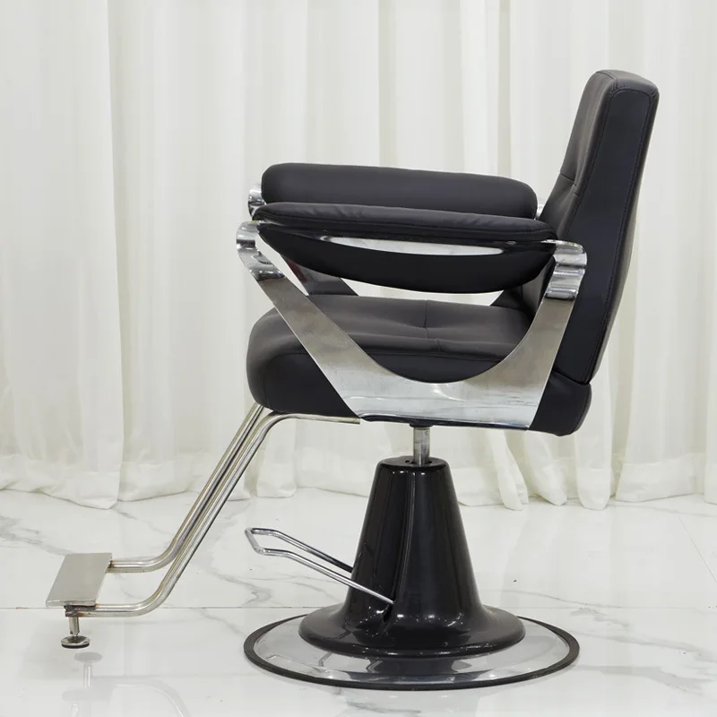 Hairdressing chair Internet celebrity barber shop chair Hair salon special lifting rotating perm and dyeing stainless steel barb