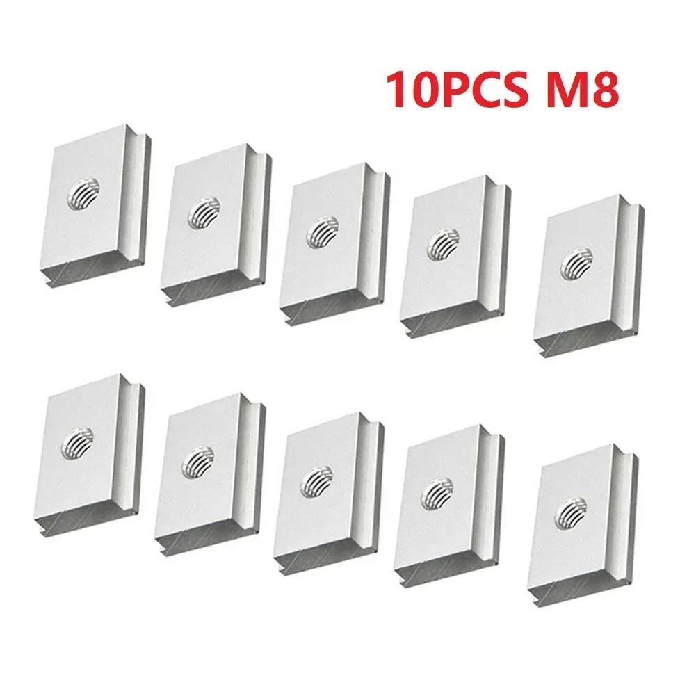 

10pcs M8 T Slot Nut T-Track Slider Miter For Woodworking Tool Slot Fastener Home Tool For Amateur DIYers Or Carpenters Woodwork