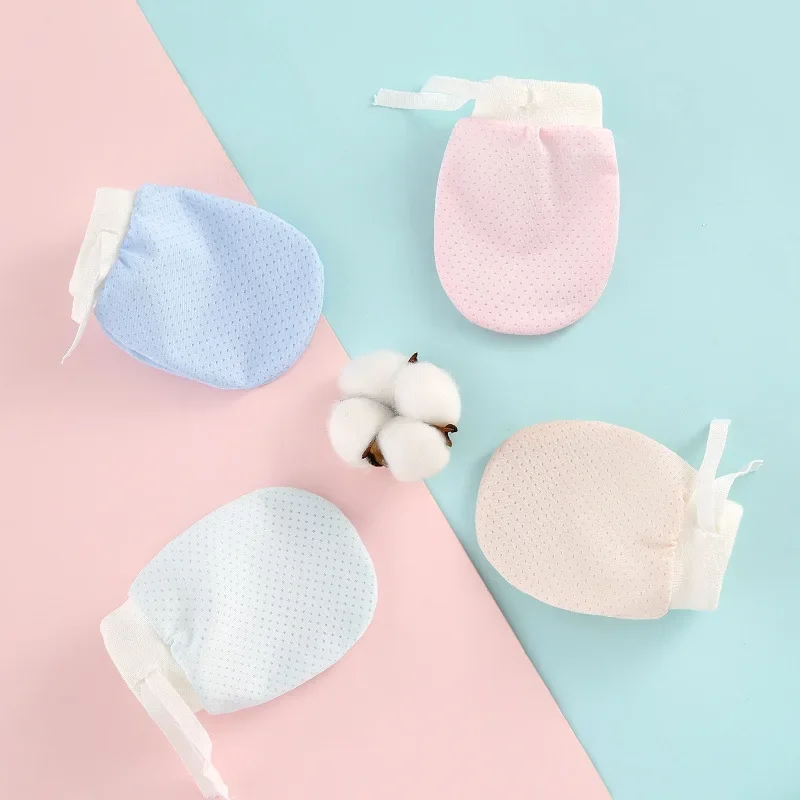 قفازات للأطفال الرضع مضادة للخدش، قفازات قطنية لحماية الوجه، قفازات لحديثي الولادة، إكسسوارات الأطفال حديثي الولادة #3