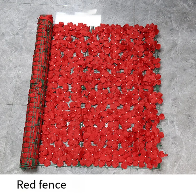 Искусственный цветочный забор, водонепроницаемые лепестки, устойчивые к УФ-излучению, украшение для свадьбы, двора, сада