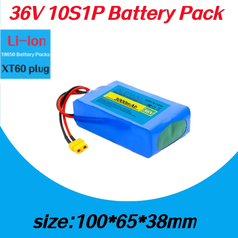 10S1P 18650 36V 3Ah (3000mAh) Rechargeable Lithium-ion Battery for Hoverboard Self-balancing Scooter Unicycle Replacement.   .