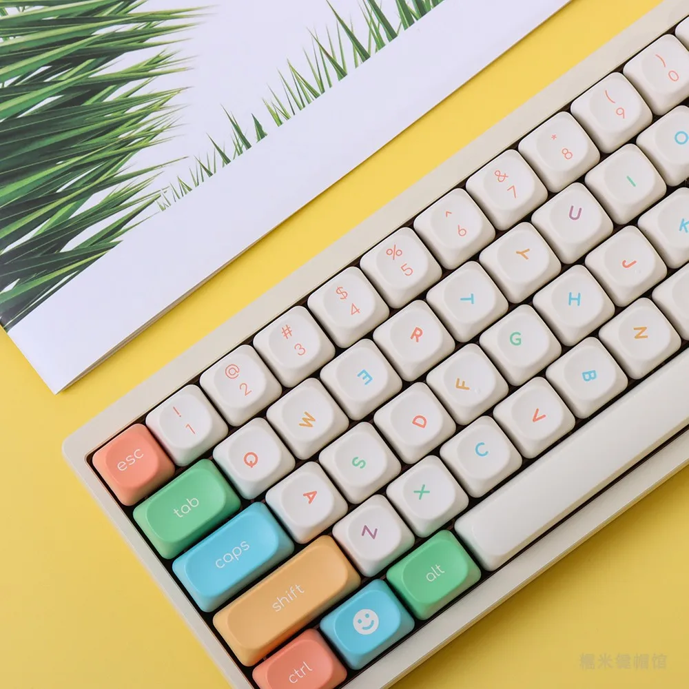 135 Keys Colored Cool Kids Keycaps MOA Profile PBT Dye Sublimation Key Caps For MX Switch Mechanical Keyboard wooting