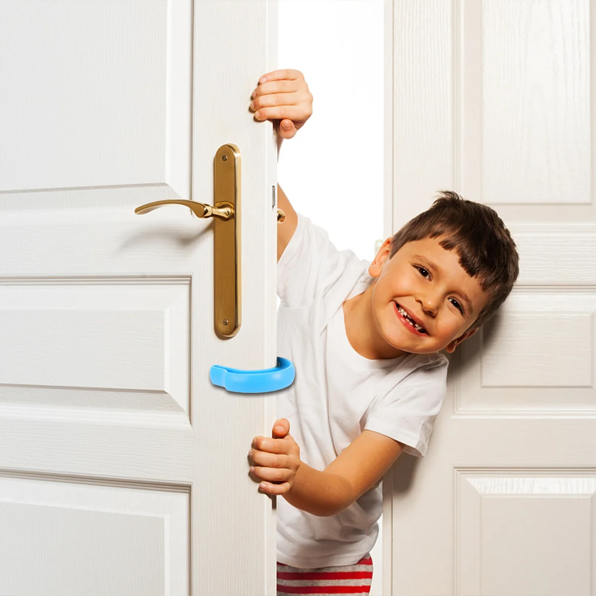 Protecteur de pincement de porte de maison, 8 pièces, protège-doigts pour bébé, matériau ABS Durable et écologique, empêche le pincement, loquet de porte facile à utiliser