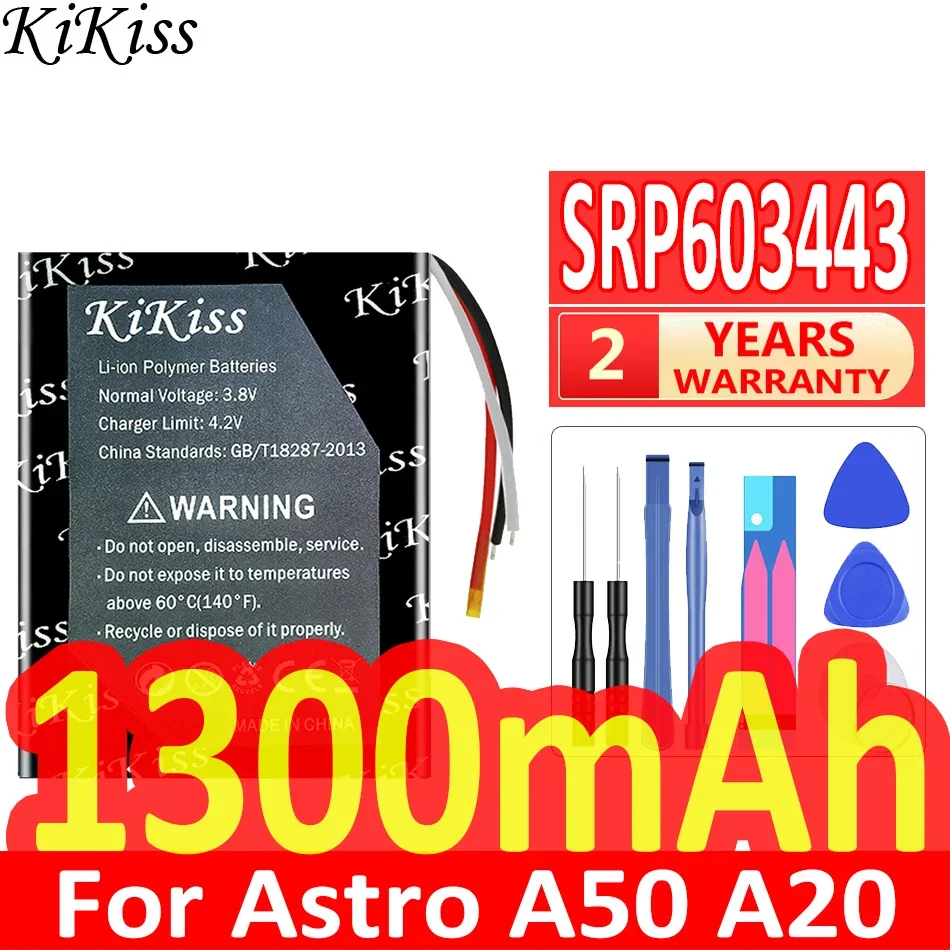 1300mAh KiKiss Powerful Battery SRP603443 For Astro A20 A50