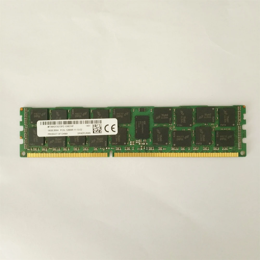 1PCS For MT RAM 16G 16GB 2RX4 DDR3L PC3L-12800R 1600 Memory MT36KSF2G72PZ-1G6E1HF