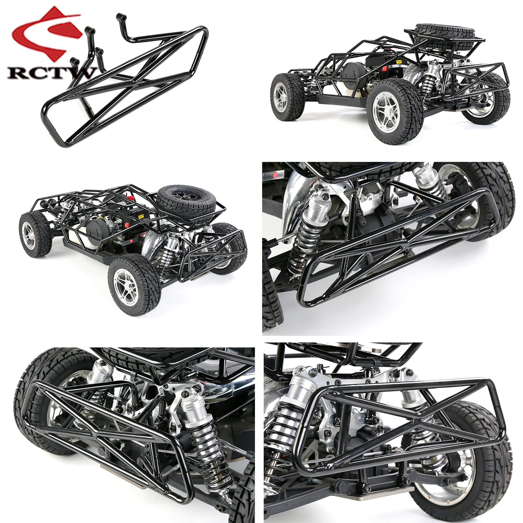 Rofun rc auto metall hecks toß stange für losi 5ive-t rovan lt könig motor x2 dtt fid ql llkw teile