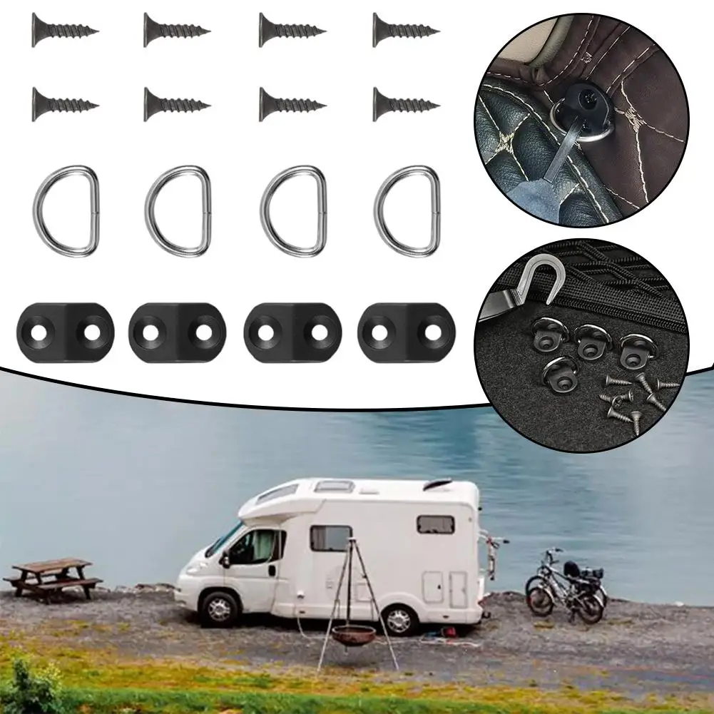 Fixed Hooks for Car Trunk Mesh Pocket Hanging Loop Split Hook Luggage Cargo Floor Net Fixing Kit Auto Accessories V3S9