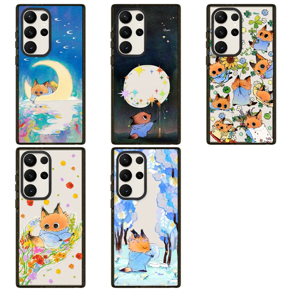 

Cute Fox Magnetic Acrylic Case for Samsung Galaxy S23 S24 S25 Ultra S25+ Plus Protective Shell