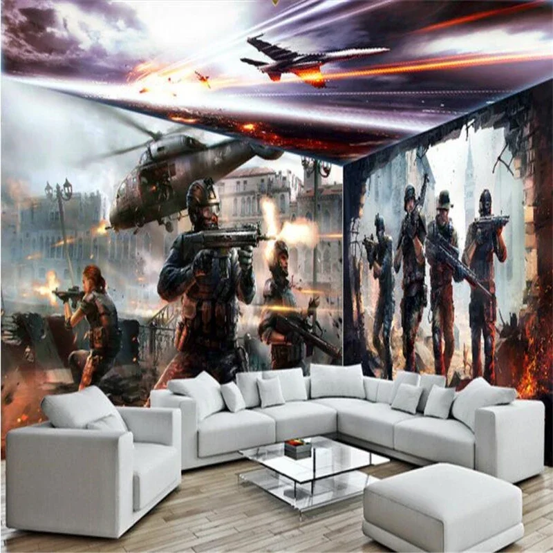 Counter-Strike Aircraft fighter papel de parede 3D Stickers photo wallpaper for wall 3 d wall art living room mural wall paper