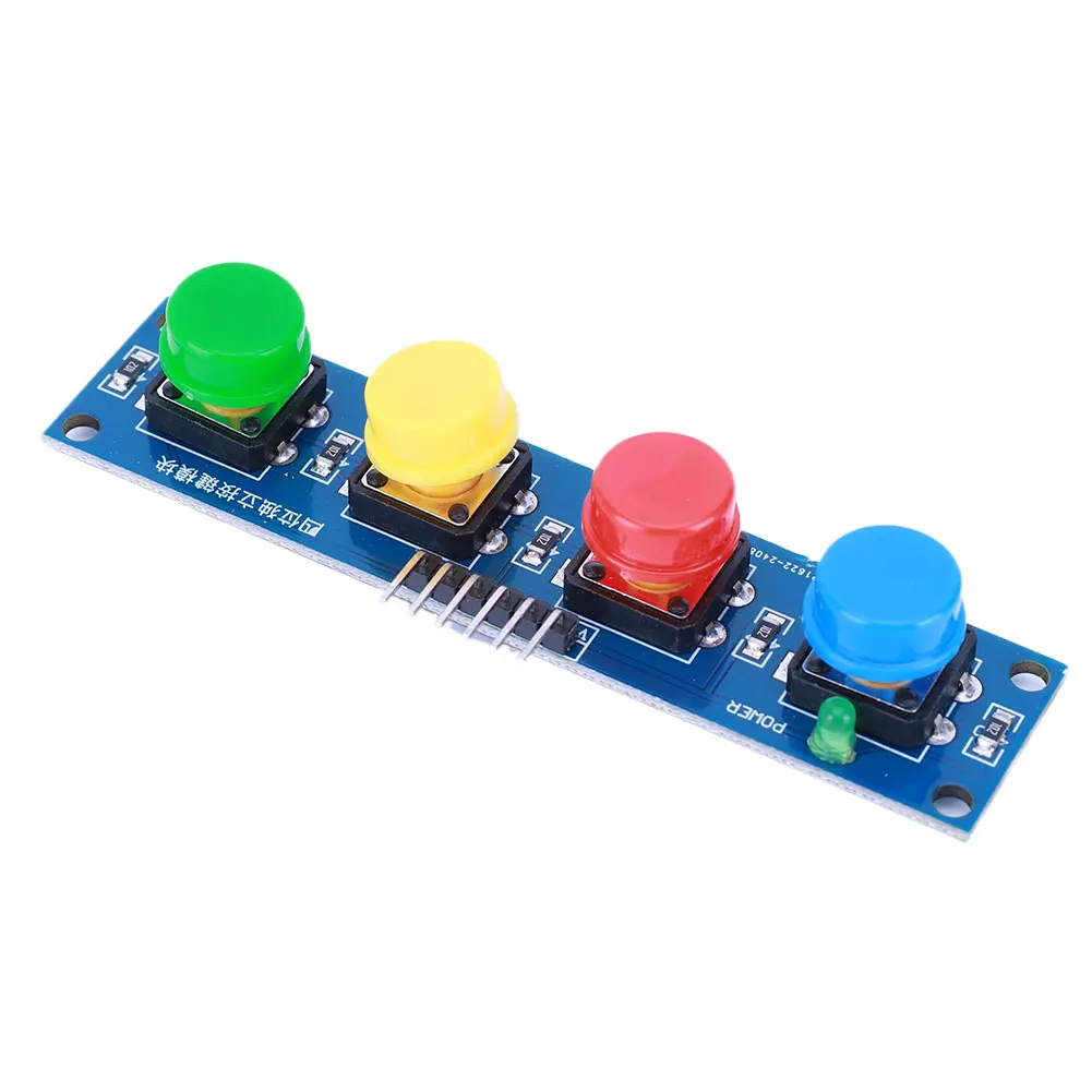 4 Independent Buttons Keypad Module with Hat & LED Indicator High Level Output for Arduino Or Raspberry Pi