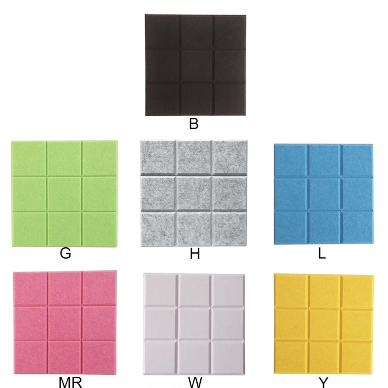 Nine square solid color felt backdrop  DIY Felt Handmade Puzzle Home Wall Decorations Sticker Tape Message Board