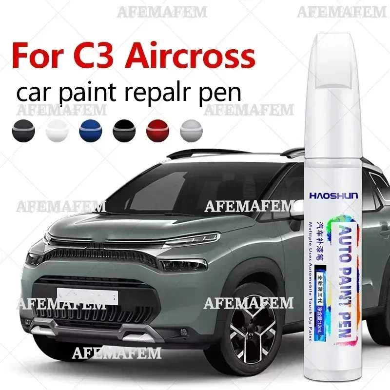 Paint Repair Pen Touch Up Scratch Remover DIY Auto Accessories Black White Blue Grey Green For Citroen C3 Aircross 2017-2025 PF1
