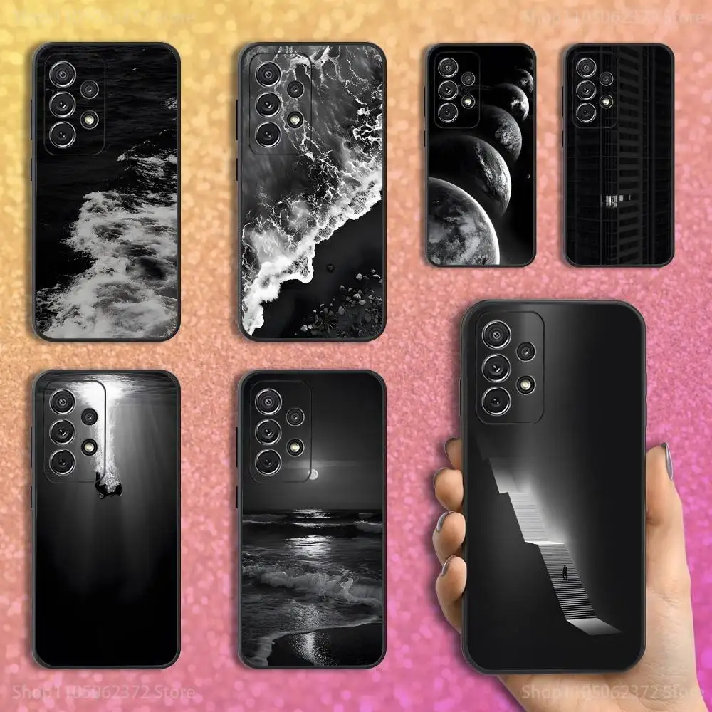 

Black White Art Cool Phone Case For Samsung S25,S24,S23,S22,S21,S20,S10,Ultra,Plus,Lite,FE,Soft Silicone Black Cover