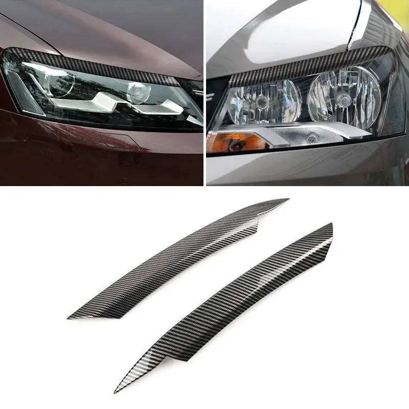 For VW Magotan Passat B7 Seadn Variant Alltrack 2011-2015 Car Accessories Front Headlight Eyebrow Trim ABS Eyelids Cover Strips