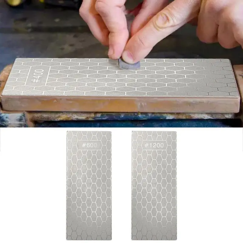 #400/#600/#1200 Diamond Whetstone Sharpening Stone Kitchen Diamond Plate Honing Ston Knife Sharpener Oil Stone Honing Stones