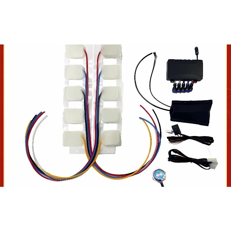 Car Seat Massage Upgrade Kit 6 Points Pneumatic Massage Seat Accessories Built-in Lumbar Support Lumbar Support