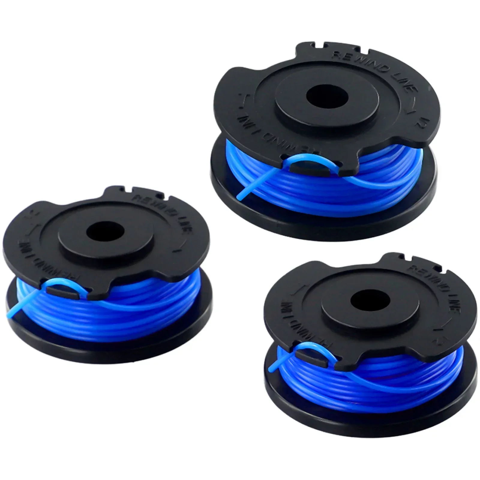 For Greenworks 24V Grass Trimmer G24LT Line Spools Set Of 3 Tool Free Coil Replacement Long Lasting Performance