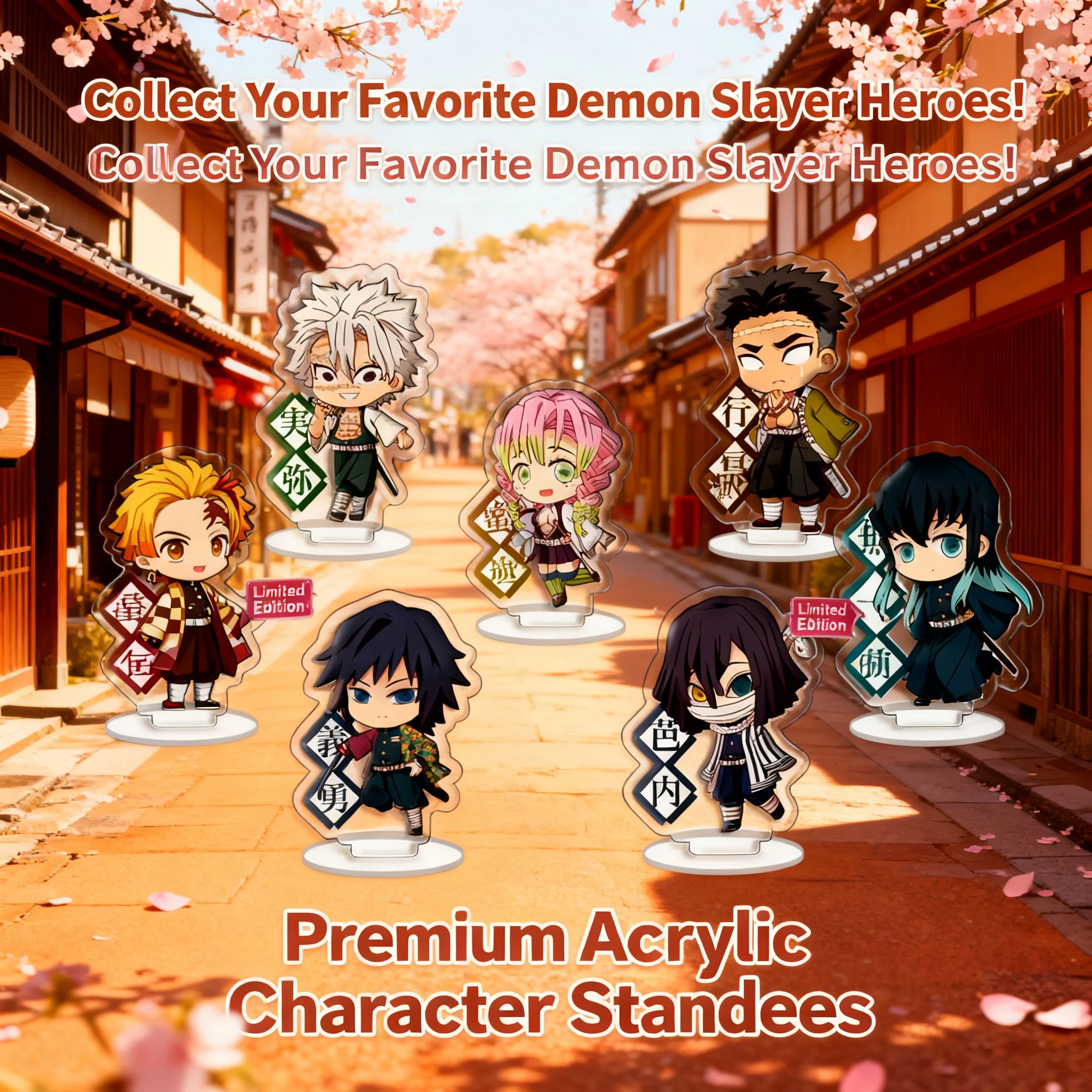 

Акриловый брелок-подвеска Demon Slayer Kimetsu no Yaiba Танджиро Незуко, аниме-мерч, оптом, готовый к отправке за рубеж