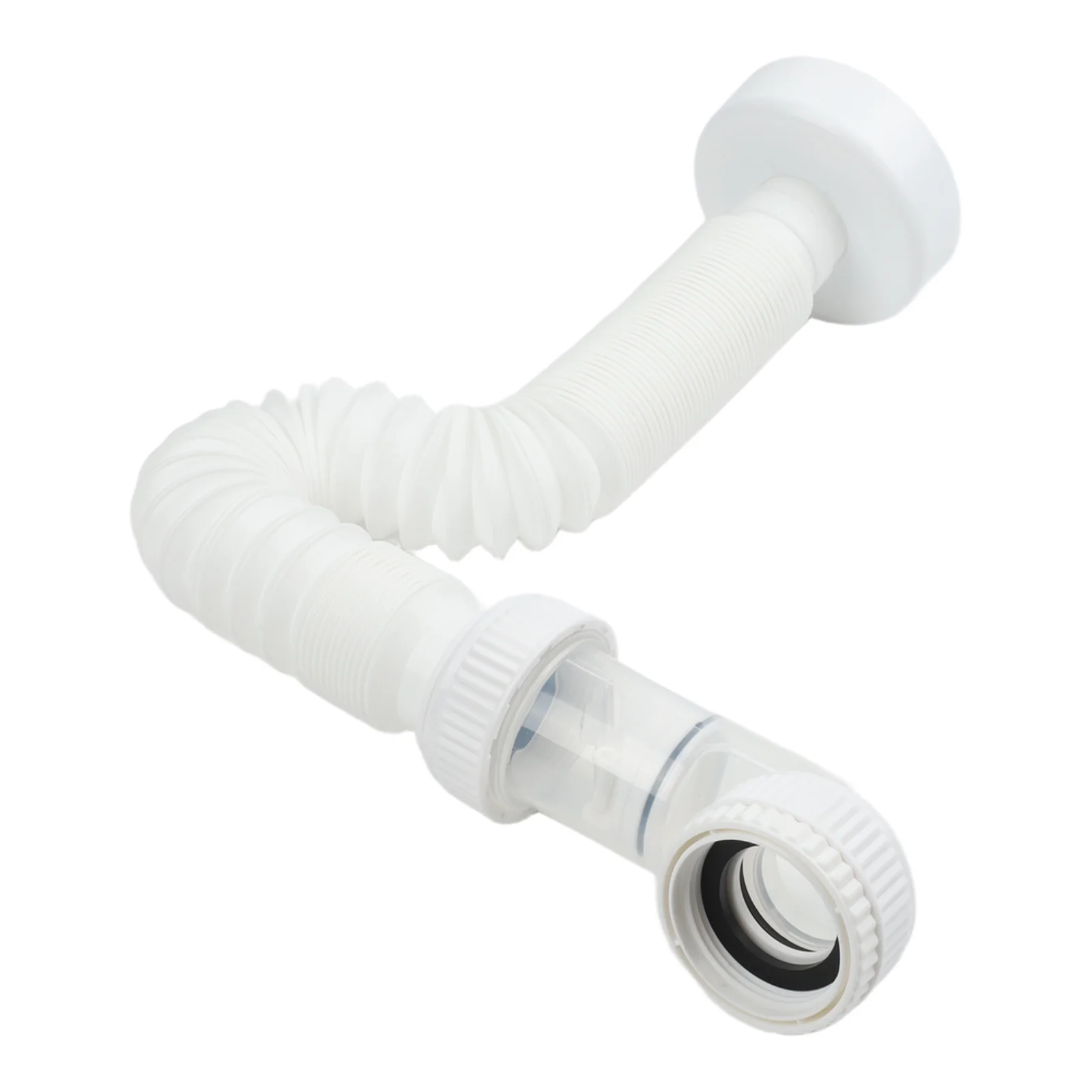 Flexible Adjustable Siphon with Drain Hose for G1 1/4 Waste Pipes Featuring Replaceable Components for Easy Maintenance