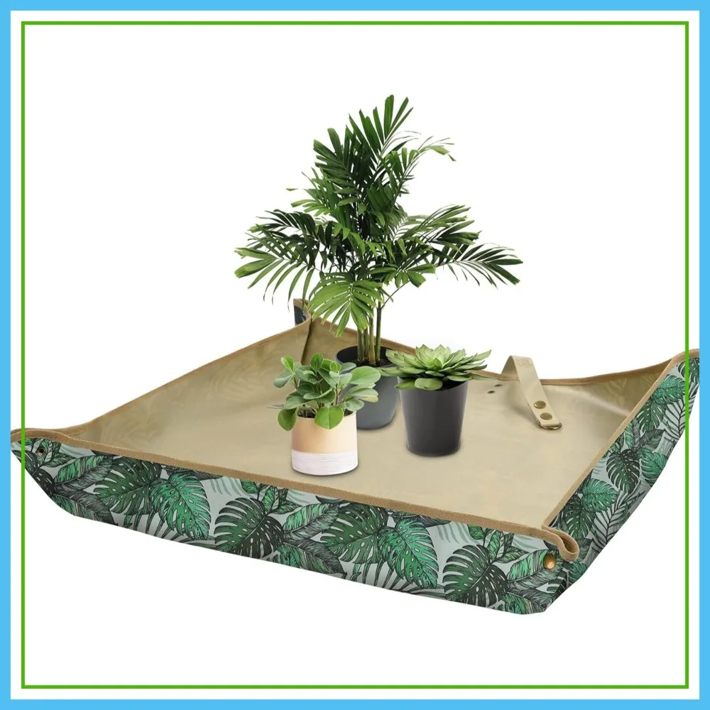 

Repotting Mat (29" x 29") - Large Waterproof Gardening Tray for Mess-Free Plant Repotting, Indoor/Outdoor Use