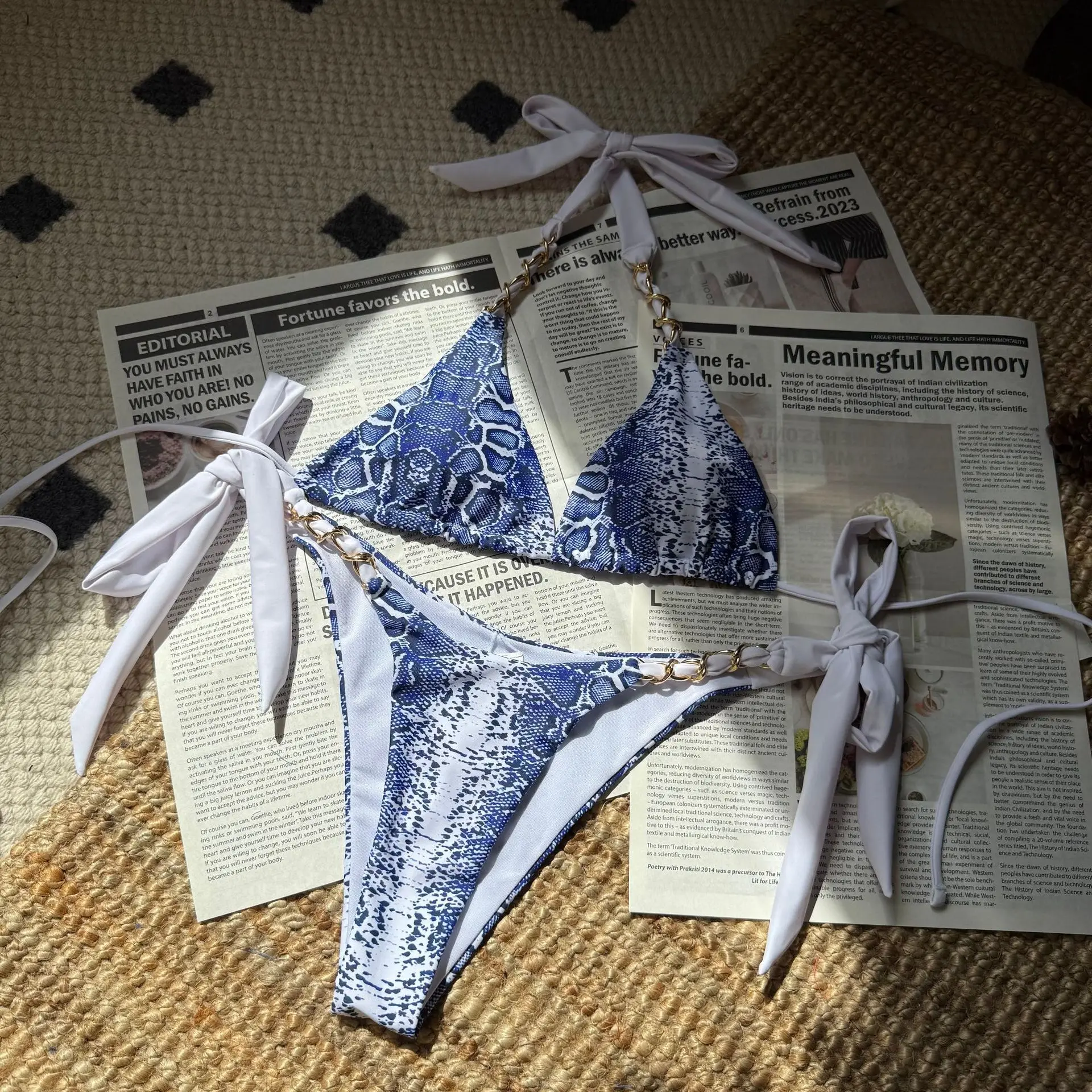 Conjuntos de bikinis sexys con estampado de leopardo, trajes de baño de dos piezas con lazo halter, traje de baño, traje de baño, bikini tankini