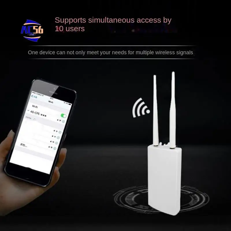 

AC56-Outdoor 4G Wifi Router 150Mbps Wi Fi Router With Sim Card All Weather Wifi Waterproof Booster Extender EU Plug