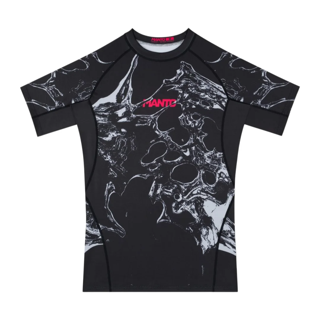 Dark Liquid Texture Realistic Style Brazilian Jiu Jitsu Rash Guard Adult Kids Combat Training T-Shirt Breathable Quick-drying