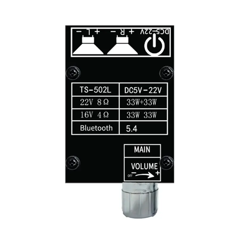 

Новинка! Цифровая усилительная плата HIFI Audiophile 502L с Bluetooth 5.4, DC 5-22В, высокая мощность, 2.0 мини-стерео усилитель Bluetooth.