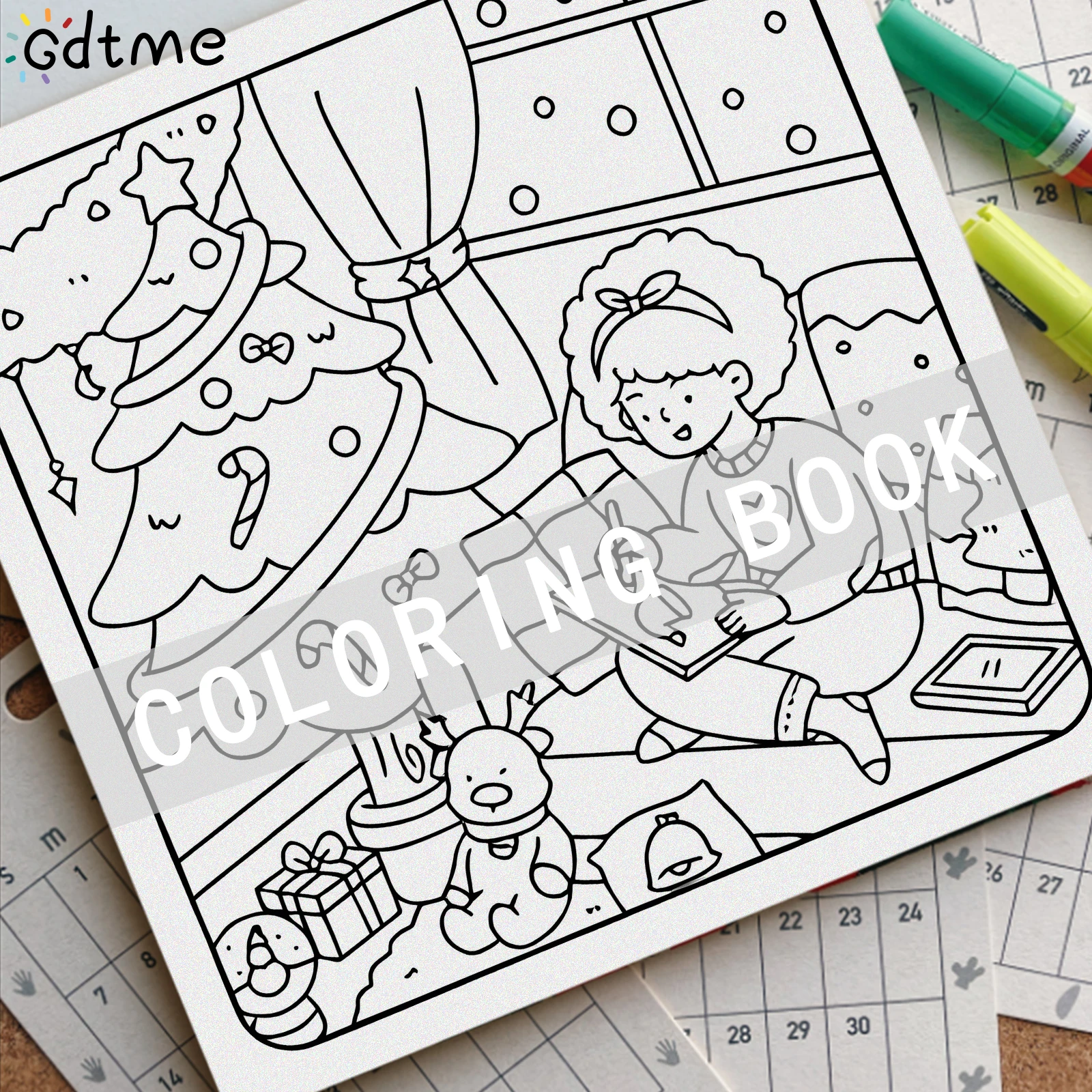 Weihnachtliches Mädchen-Malbuch für Erwachsene: Kühne & Einfache Anti-Angst-Stressabbau-Kunstaktivitäten – Perfektes Geschenk – Detail 3