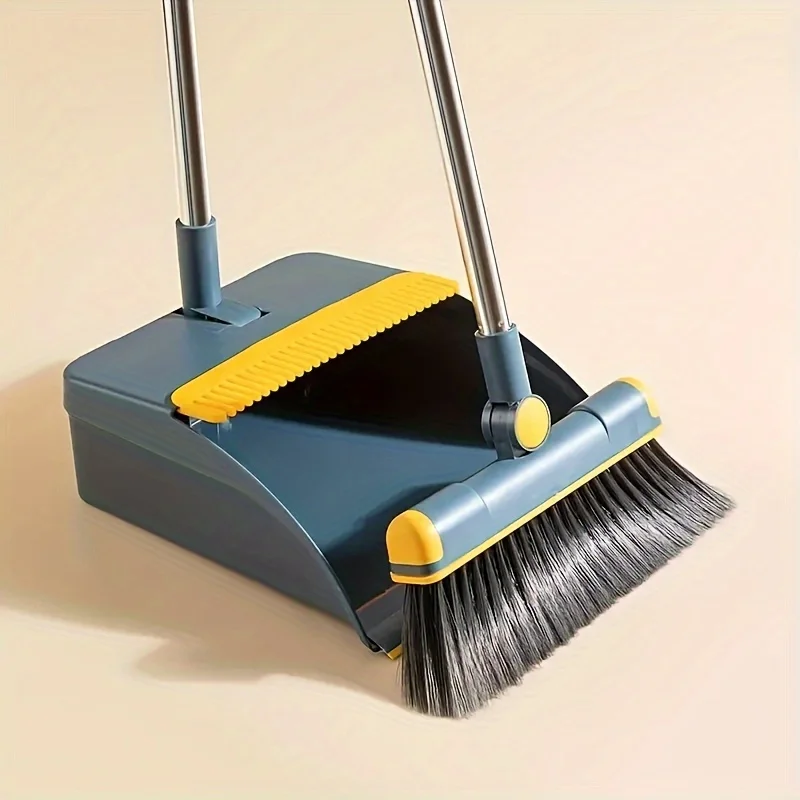 Household broom and dustpan set Durable brooms and long-handled dustpans Creative dustpans with comb teeth Cleaning supplies