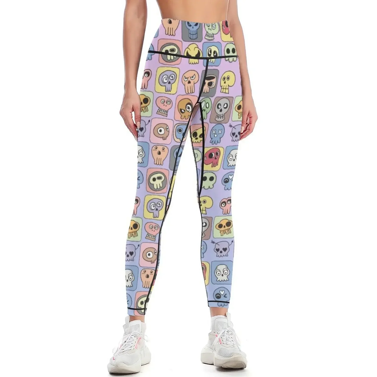 

Skull Doodle Art Leggings gym clothing Jogger pants gym sportswear woman legging pants raises butt Womens Leggings