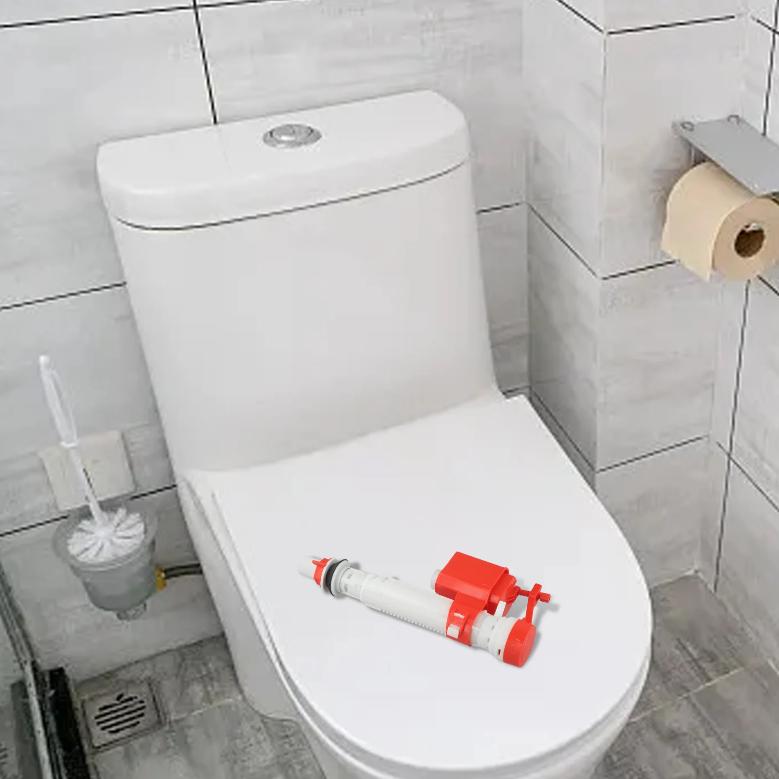 1pc Toilet Water Inlet Valve For Bottom Inlet Toilet Cistern Fill Valve Height Adjustable Water Level Entry Household Fittings
