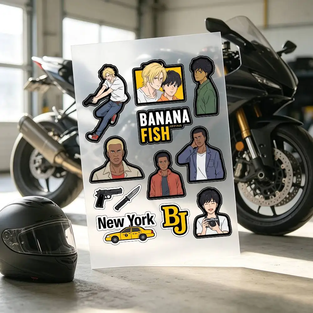 BANANA FISH Stickers Auto Body Bumper Windows Motorcycle Laptop Walls Vinyl Decal Car Tuning Accessories