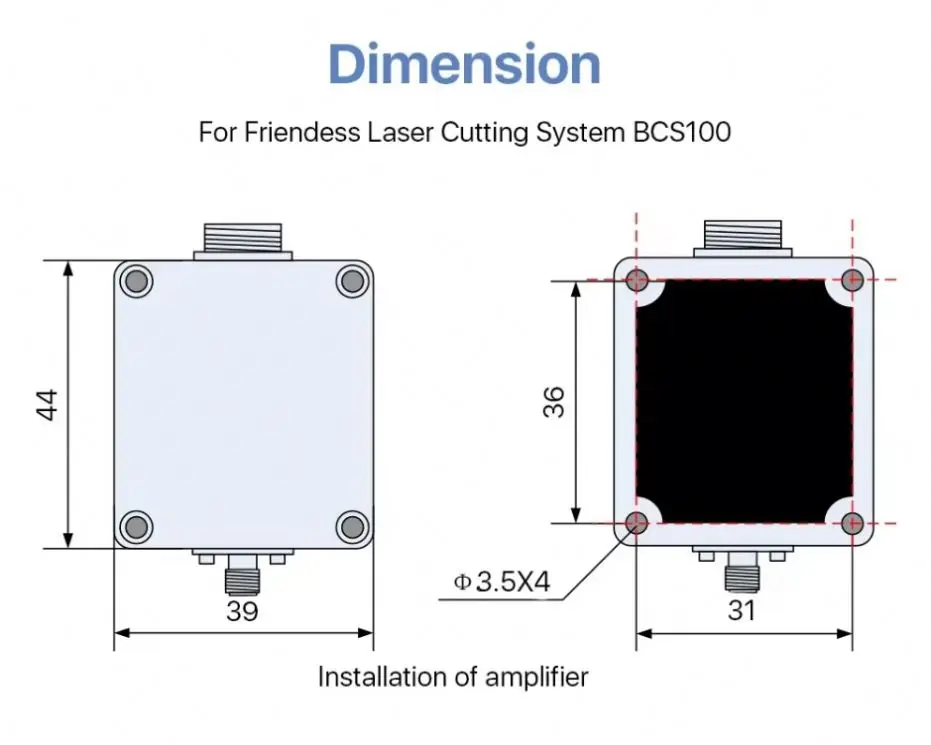 

TLF TEBAK BCL-AMP Friendess Amplifier Preamplifier Sensor for FSCUT BCS100 Controller Precitec Raycus WSX Head Fiber Machi