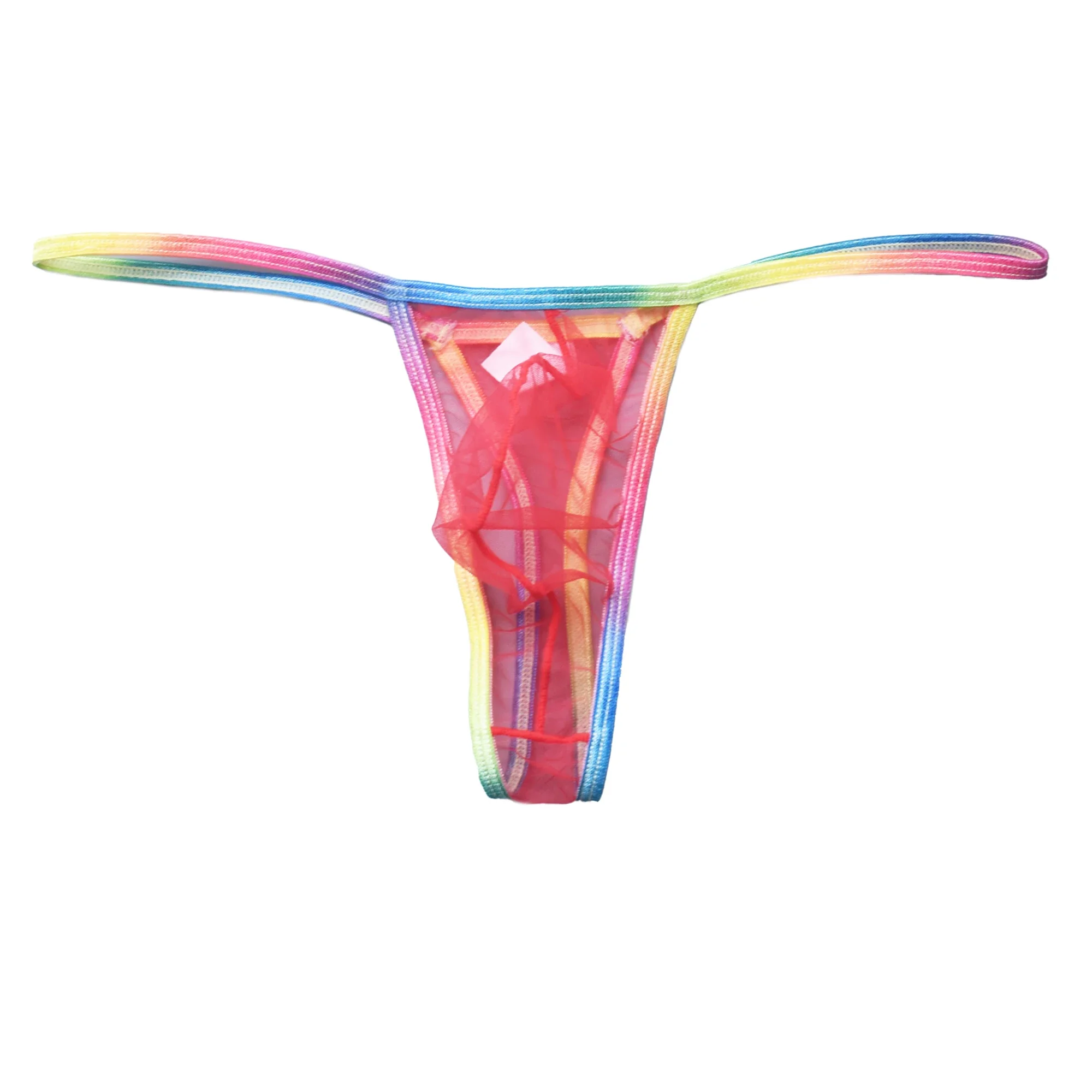 بيكيني شفاف مثير للرجال سروال داخلي على شكل حرف T من الخلف رفيع شبكي يسمح بمرور الهواء ثونج منخفض الخصر منتفخ الحقيبة شفافة من خلال ملخصات G-strings #4