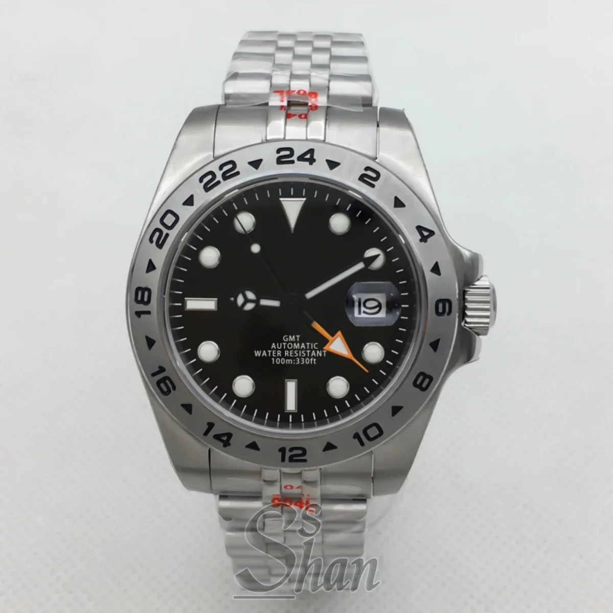 40MM/43MM men's luxury mechanical watch DG3804 NH34A automatic movement GMT function sapphire glass fixed bezel black white dial