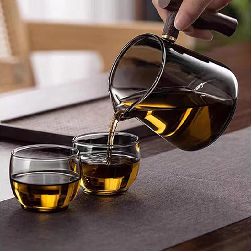 HeY LiLac 120ml Serene Light Glass Teacup Heat-Resistant Tea Cup Borosilicate Crystal Glass for Loose Leaf Tea Gongfu Tea