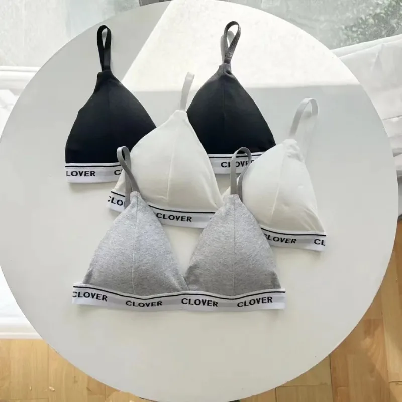 Sexy Women Bra Wire Free Brassiere Push Up Lingerie French Triangle Cup Bra Underwear Thread Top Female Intimates Bralette