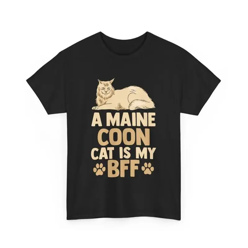 Cat Lover Mom Dad Retro A Maine Coon Is My BFF T Shirt