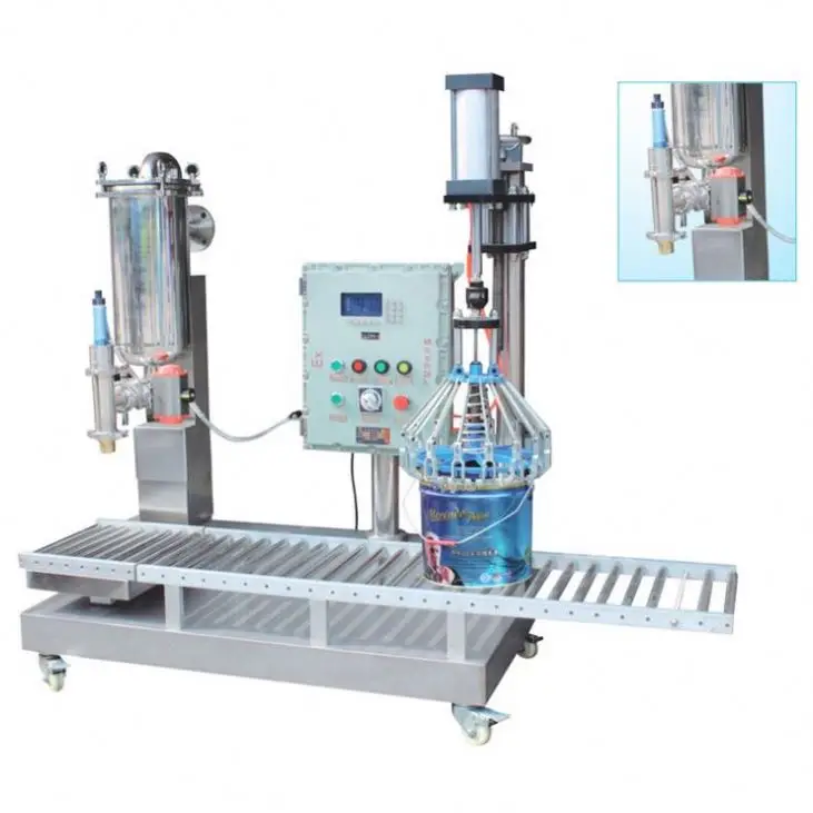 Pigment Coating Putty Filling Machine 5-20 Liters Gallon Semi Automatic Filling Machine Paint  Resin Paint Filling Machine