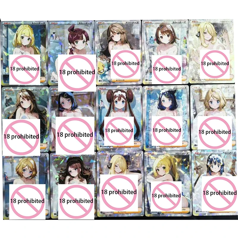 Pokemon fai da te Nessa Lillie Lucia ACG Glass Flash Signature Trading Card Anime regalo da collezione