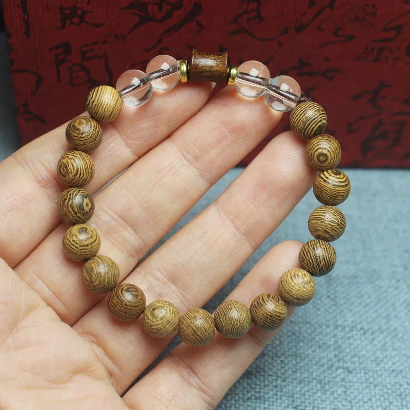 Door Frame 8mm Single Circle Bamboo Bracelet Simple Temperament Men and Women Crafts Ornament Buddha Beads Rosary