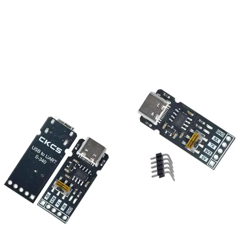 CH340N USB to TTL Serial Module for MCU Embedded Debugging Chip Toggle Switch 3.3V 5V Level Conversion Serial Adapter RX TX