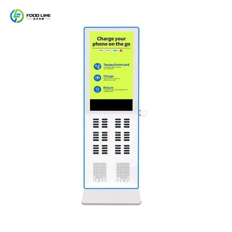 Touchscreen 15W Multiple Payment Methods Smart Floor-Standing Power Station Charging Tower for Public Spaces